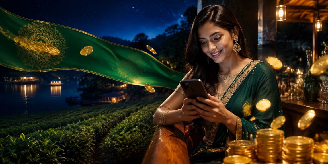 কুমিল্লার চা বাগানে মোবাইলে ক্যাসিনো গেম খেলছেন একজন বাংলাদেশি তরুণ
