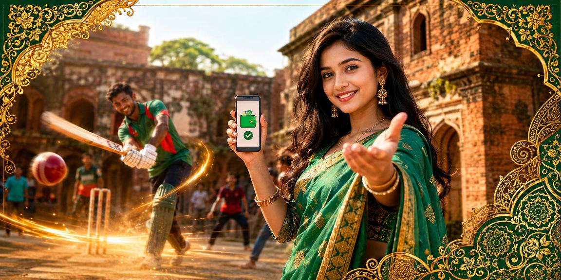 সোনারগাঁওয়ে ঐতিহ্যবাহী পরিবেশে ক্রিকেট বেটিং উপভোগ করছেন একজন নারী ব্যবহারকারী